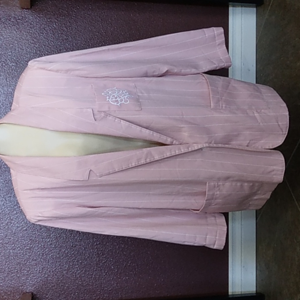 Vintage 80's 90's Barrie Steven's Pink Pinstripe Bazer